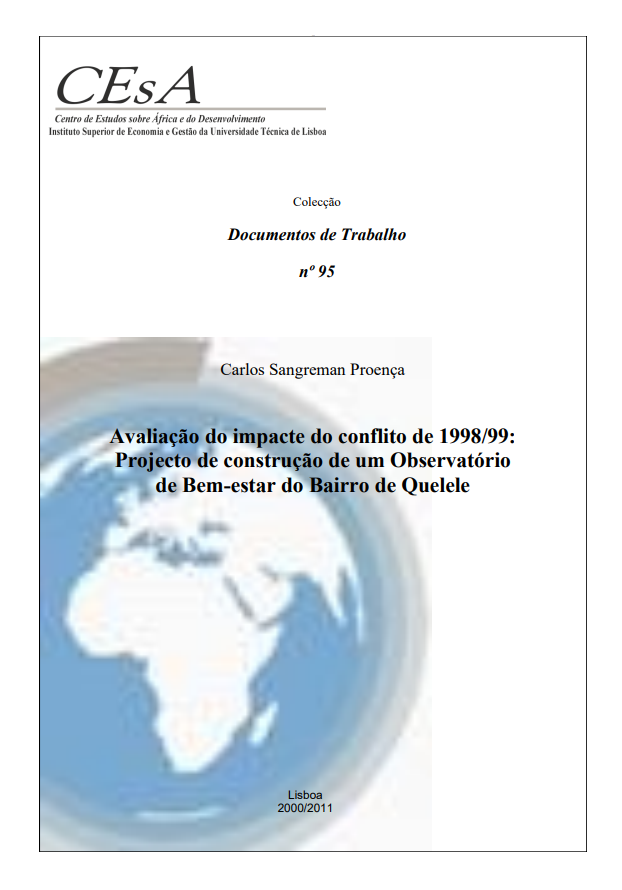 Avaliação do impacte do conflito de 1998/99 : projeto de construção de um observatório de bem-estar do bairro de Quelele