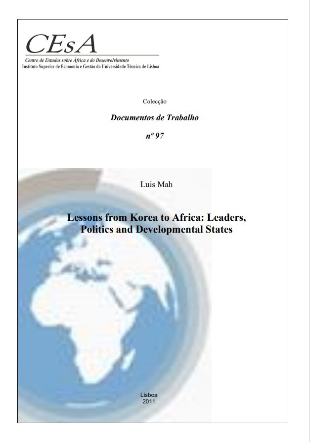 Lessons from Korea to Africa: leaders, politics and developmental states