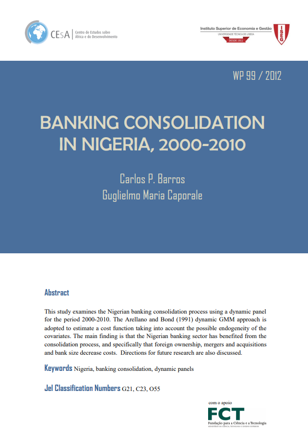 Banking consolidation in Nigeria 2000-2010