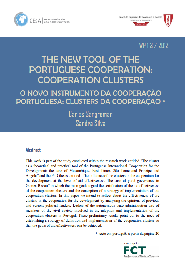 The new tool of the Portuguese cooperation: cooperation clusters