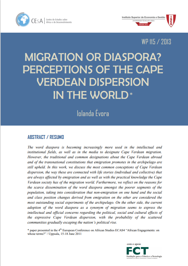 Migration or diaspora? Perceptions of the Cape Verdean dispersion in the world