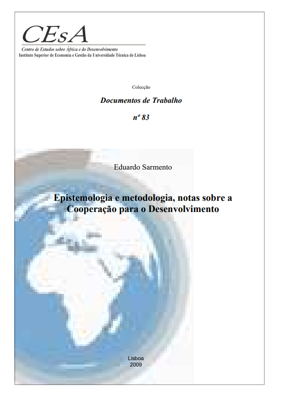 Epistemologia e metodologia, notas sobre a cooperação para o desenvolvimento