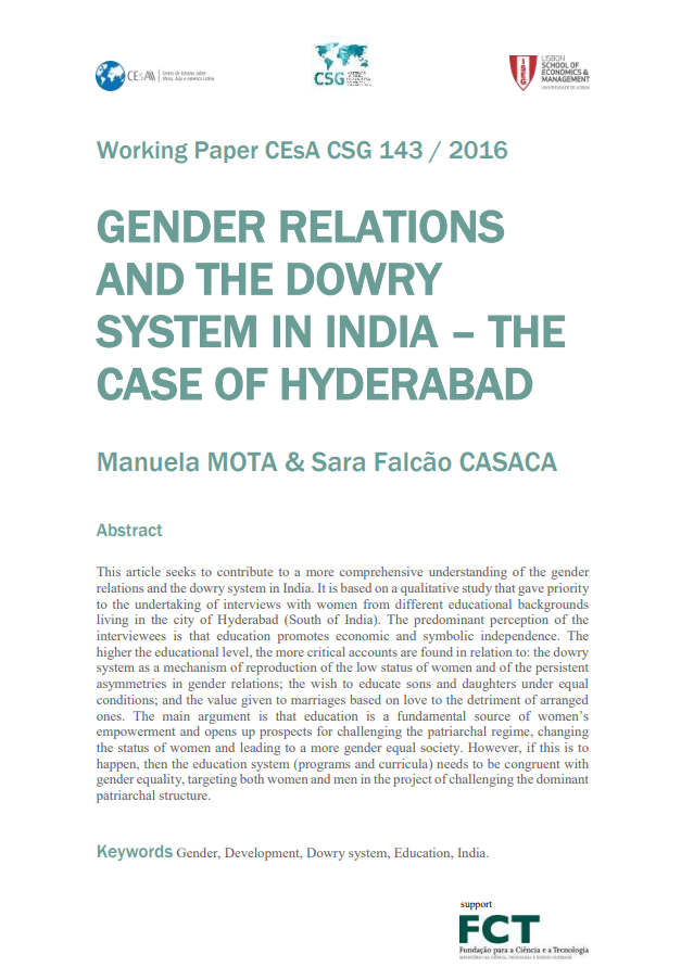 Gender relations and the dowry system in India: the case of Hyderabad