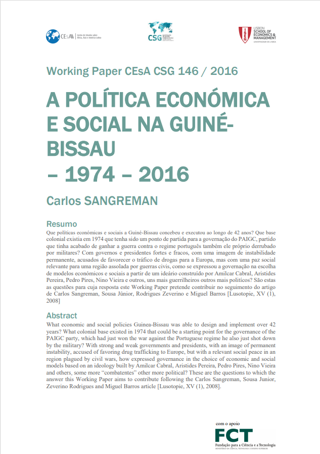 A política económica e social na Guiné-Bissau - 1974–2016