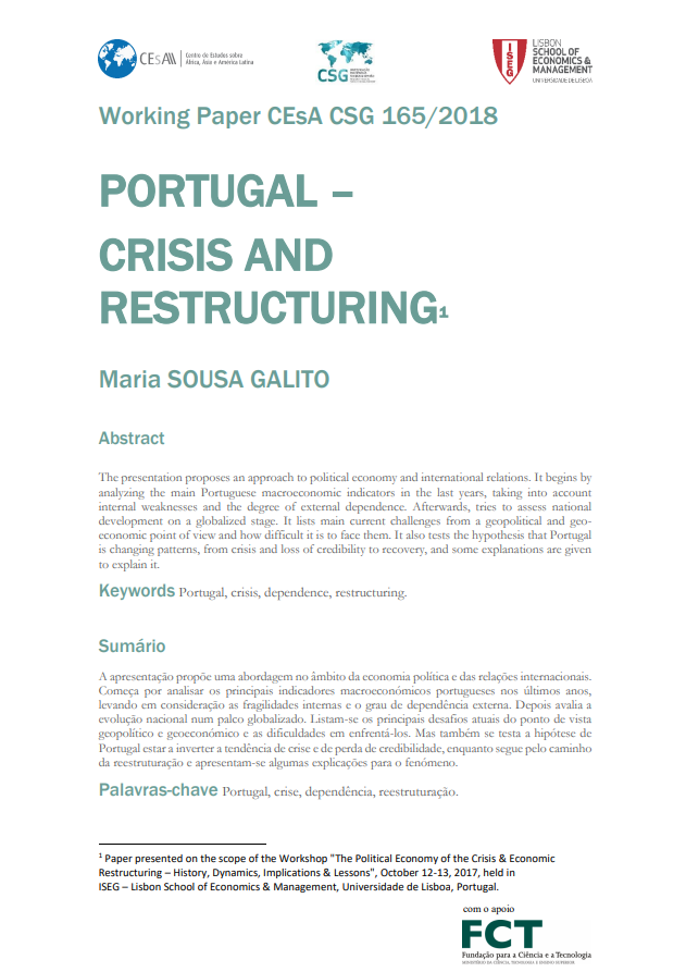 Portugal: crisis and restructuring