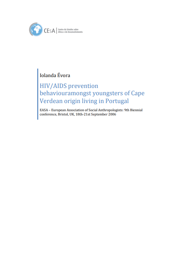 HIV/AIDS prevention behaviour amongst youngsters of Cape Verdean origin living in Portugal