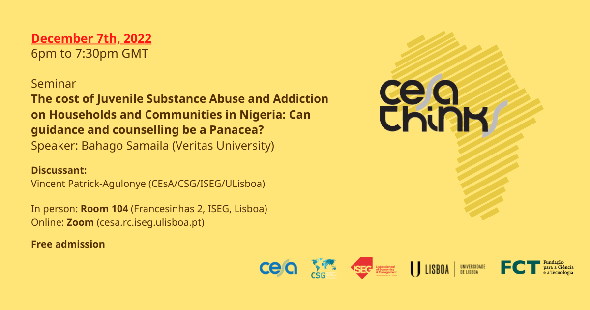 The Cost of Juvenile Substance Abuse and Addiction on Households and Communities in Nigeria: Can guidance and counselling be a panacea?