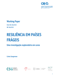 Resiliência em Países Frágeis: uma investigação exploratória em curso