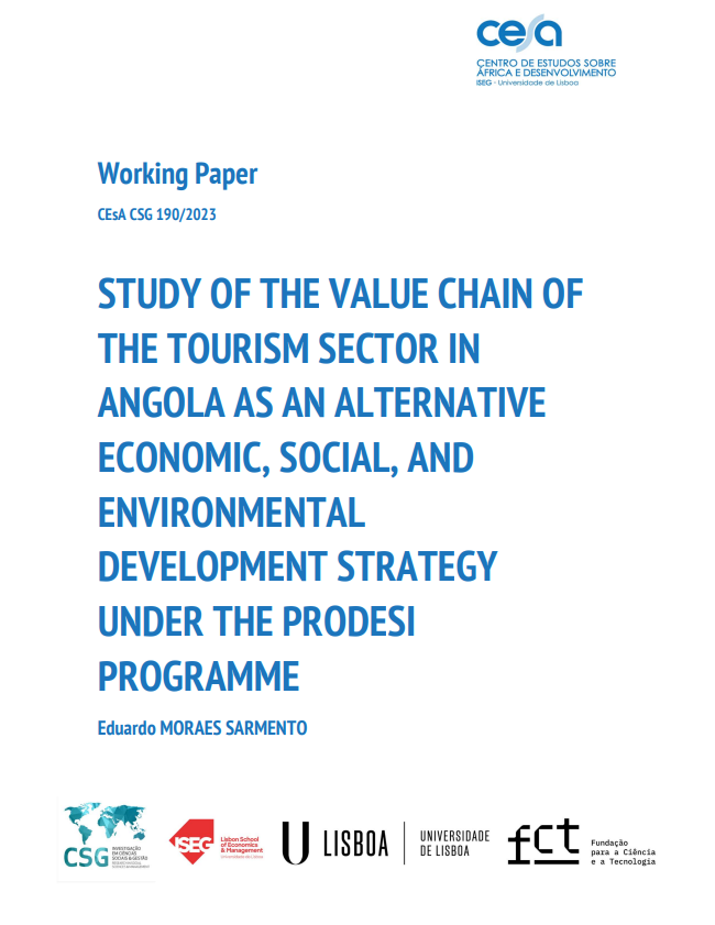 Study of the value chain of the tourism sector in Angola as an alternative economic, social, and environmental development strategy under the Prodesi programme